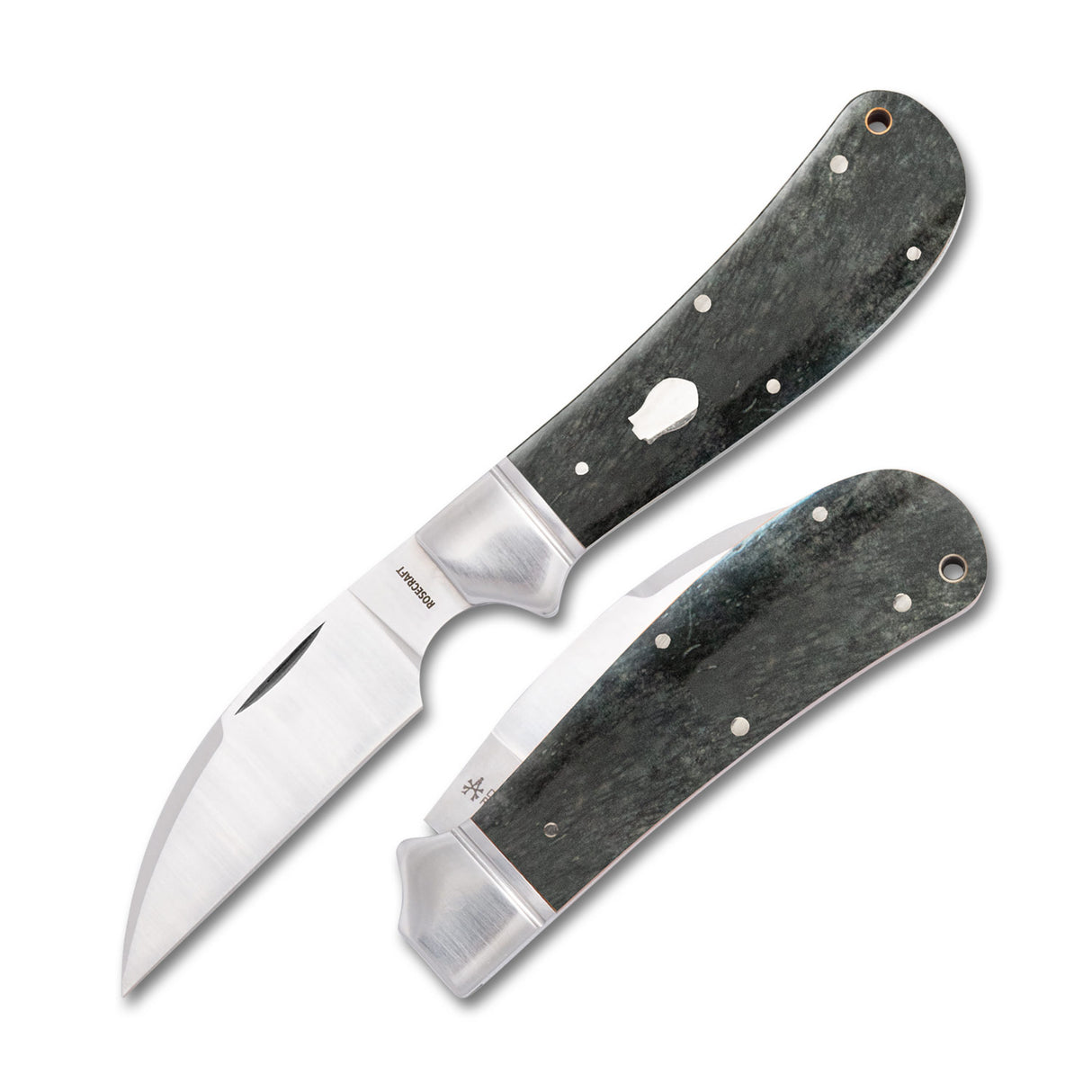 Clinch River Swayback Smoky Gray Bone Slipjoint - RCT005-GY